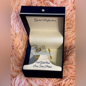 Gold Hoop Earrings (24k gold plated)